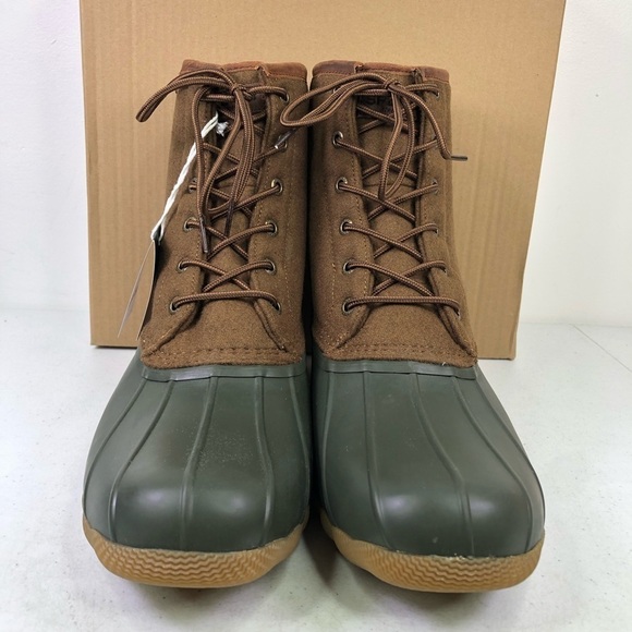 SPERRY Saltwater Wool Brown Olive Duck Boots - Picture 7 of 12
